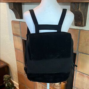 Kapten & Son Black Suede/Canvas Gothenburg Backpack